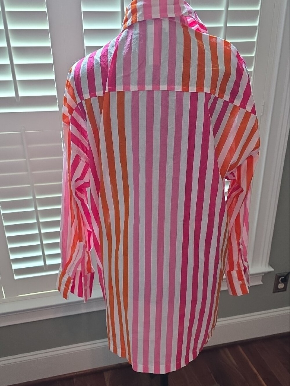 Beach Riot Pink & Orange Striped Button-Up - Picture 2 of 3